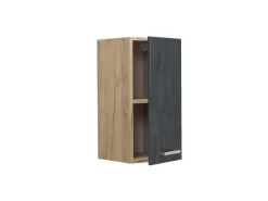 Hot Vicco Hängeschrank R-Line Hängender Küchenschrank Schwarz Beton/Goldkraft Eiche 30 cm Beton Anthrazit