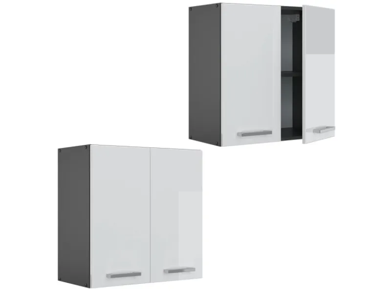 Vicco Hängeschrank R-Line Hängender Küchenschrank Hochglanz/Anthrazit 60 cm< Küchenschränke