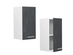Küchenschränke<Vicco Hängeschrank R-Line Hängender Küchenschrank Schwarz Beton/Weiß 30 cm