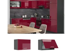 Küchenschränke<Vicco Hängeschrank R-Line Hängender Küchenschrank Bordeaux Hochglanz/Anthrazit 60 cm Flach
