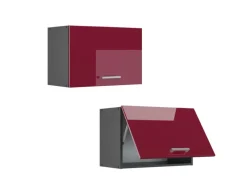 Küchenschränke<Vicco Hängeschrank R-Line Hängender Küchenschrank Bordeaux Hochglanz/Anthrazit 60 cm Flach