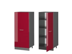 Küchenschränke<Vicco Hochschrank R-Line Küchenkommode Bordeaux Hochglanz/Anthrazit 60 cm