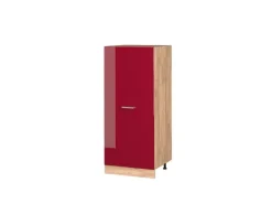 Küchenschränke<Vicco Hochschrank R-Line Küchenkommode Bordeaux Hochglanz/Goldkraft Eiche 60 cm