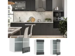 Online Vicco Küchenglasschrank Fame-Line Glashängeschrank Anthrazit/Weiß 40 cm Anthrazitgrau