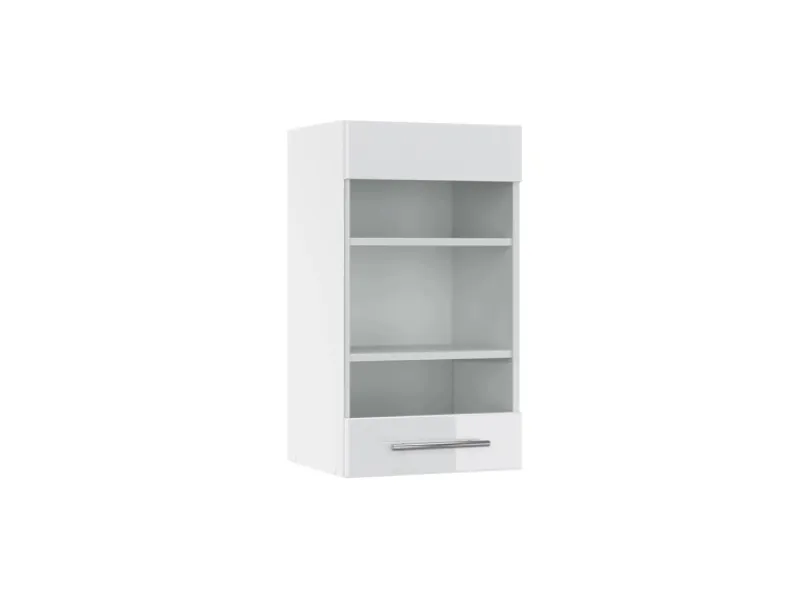 Vicco Küchenglasschrank Fame-Line Glashängeschrank Hochglanz/ 40 cm< Herde|Gefrierschränke