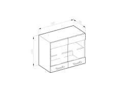 Küchenschränke<Vicco Küchenglasschrank R-Line Glashängeschrank Hochglanz/ 60 cm