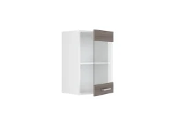 Küchenschränke<Vicco Küchenglasschrank R-Line Glashängeschrank Grau/Weiß 40 cm