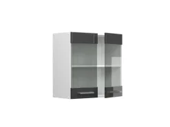 Vicco Küchenglasschrank R-Line Glashängeschrank Hochglanz/Weiß 60 cm< Küchenschränke