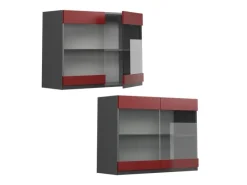 Küchenschränke<Vicco Küchenglasschrank R-Line Glashängeschrank /Anthrazit 80 cm J-Shape