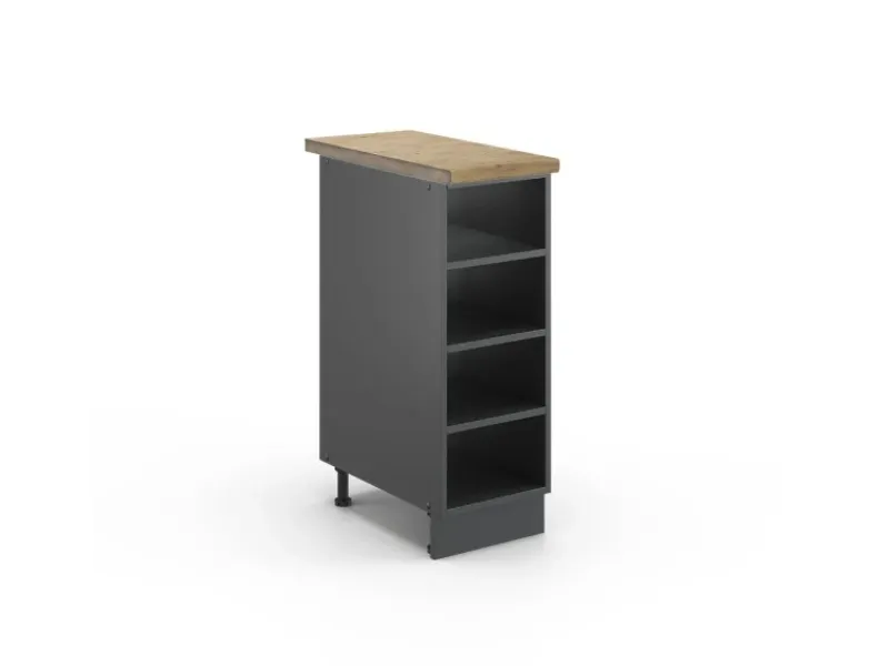 Vicco Küchenregal Fame-Line Offener Küchenschrank 30 cm AP Eiche< Küchenregale|Küchenschränke
