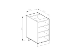Clearance Vicco Küchenregal R-Line / 20 cm ohne Arbeitsplatte Anthrazit