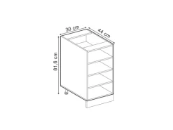 Vicco Küchenregal R-Line Offener Küchenschrank 30 cm ohne Arbeitsplatte< Küchenschränke|Küchenregale