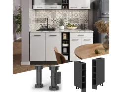Sale Vicco Küchenregal R-Line Offener Küchenschrank 15 cm ohne Arbeitsplatte Anthrazit