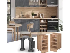 Online Vicco Küchenregal R-Line Offener Küchenschrank Goldkraft /Goldkraft AP Marmor mit Goldkraft Korpus Eiche