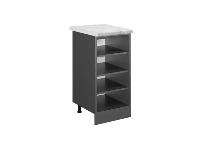 New Vicco Küchenregal R-Line Offener Küchenschrank / AP Marmor Anthrazit