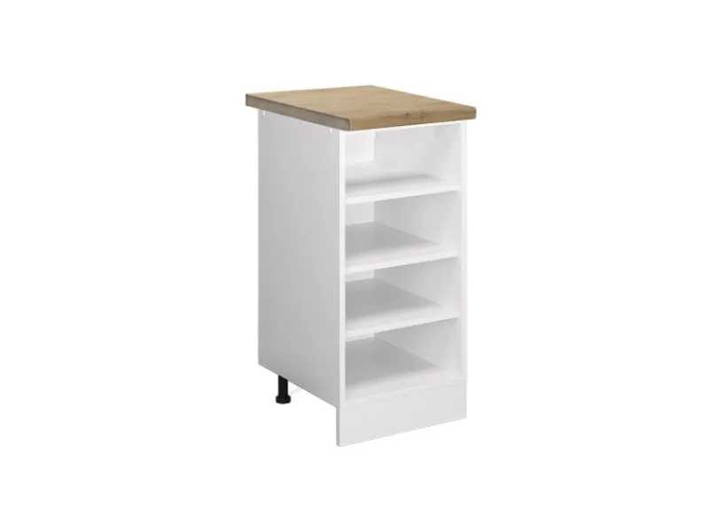 Best Vicco Küchenregal R-Line Offener Küchenschrank 40 cm AP Eiche Weiß