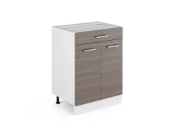 New Vicco Küchenschrank R-Line 60 cm mit Schublade ohne Arbeitsplatte Edelgrau