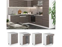 New Vicco Küchenschrank R-Line 60 cm mit Schublade ohne Arbeitsplatte Edelgrau
