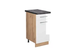 Küchenschränke<Vicco Küchenunterschrank Fame-Line Hochglanz/Goldkraft Eiche 40 cm AP Anthrazit