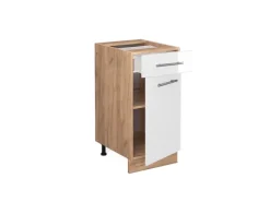 Küchenschränke<Vicco Küchenunterschrank Fame-Line Hochglanz/Goldkraft Eiche 40 cm AP Anthrazit