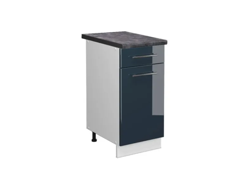 Vicco Küchenunterschrank Fame-Line Hochglanz/Weiß 40 cm AP Anthrazit< Kühlschränke|Küchenschränke