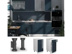 Vicco Küchenunterschrank Fame-Line Hochglanz/Weiß 40 cm AP Anthrazit< Kühlschränke|Küchenschränke