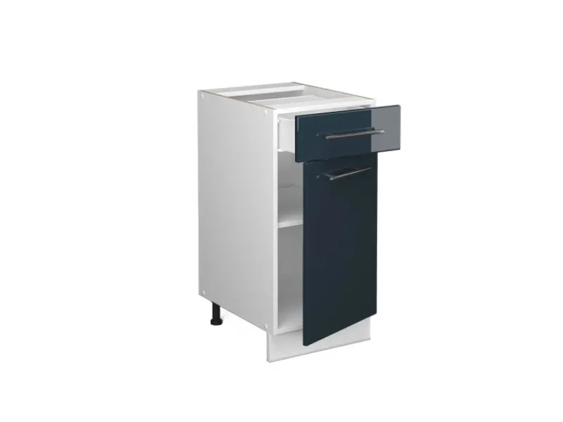 Vicco Küchenunterschrank Fame-Line Hochglanz/Weiß 40 cm AP Anthrazit< Kühlschränke|Küchenschränke