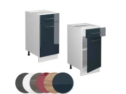 Vicco Küchenunterschrank Fame-Line Hochglanz/Weiß 40 cm AP Anthrazit< Kühlschränke|Küchenschränke