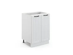 Discount Vicco Küchenunterschrank Fame-Line Landhaus/ 60 cm ohne Arbeitsplatte Weiß