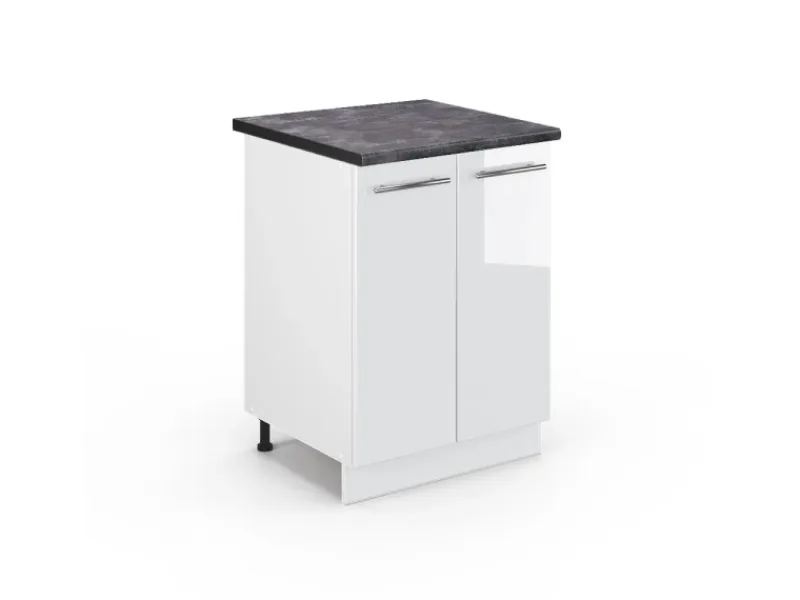 Küchenschränke<Vicco Küchenunterschrank Fame-Line Hochglanz/ 60 cm AP Anthrazit