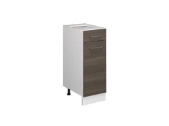 Discount Vicco Küchenunterschrank R-Line Schubladenschrank für die Küche Grau/Weiß 30 cm ohne Arbeitsplatte Edelgrau