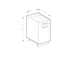Best Vicco Küchenunterschrank R-Line Landhaus/ 30 cm ohne Arbeitsplatte Weiß