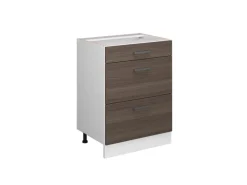 Vicco Küchenunterschrank R-Line Grau/Weiß 60 cm mit Schubladen ohne Arbeitsplatte< Küchenschränke