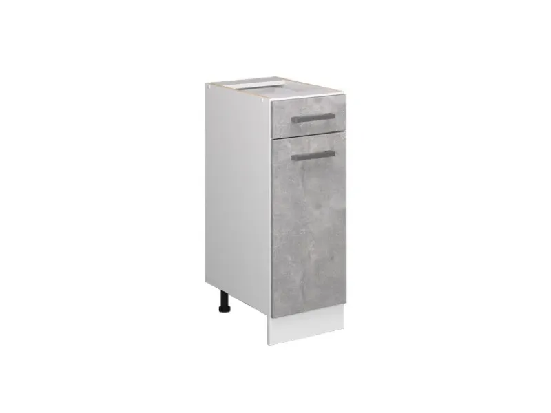 Discount Vicco Küchenunterschrank R-Line Schubladenschrank für die Küche /Weiß 30 cm ohne Arbeitsplatte Beton