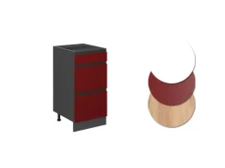 Hot Vicco Küchenunterschrank R-Line /Anthrazit 40 cm J-Shape mit Schubladen ohne Arbeitsplatte Rot