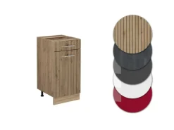 Clearance Vicco Küchenunterschrank R-Line Artisan-Eiche/Goldkraft Eiche 40 cm AP Anthrazit Artisan Eiche