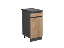 Vicco Küchenunterschrank R-Line Goldkraft /Anthrazit 40 cm AP Anthrazit< Pfannen