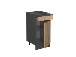 Vicco Küchenunterschrank R-Line Goldkraft /Anthrazit 40 cm AP Anthrazit< Pfannen