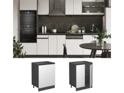 Küchenschränke<Vicco Küchenunterschrank R-Line /Anthrazit 60 cm J-Shape ohne Arbeitsplatte