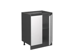 Küchenschränke<Vicco Küchenunterschrank R-Line /Anthrazit 60 cm J-Shape ohne Arbeitsplatte