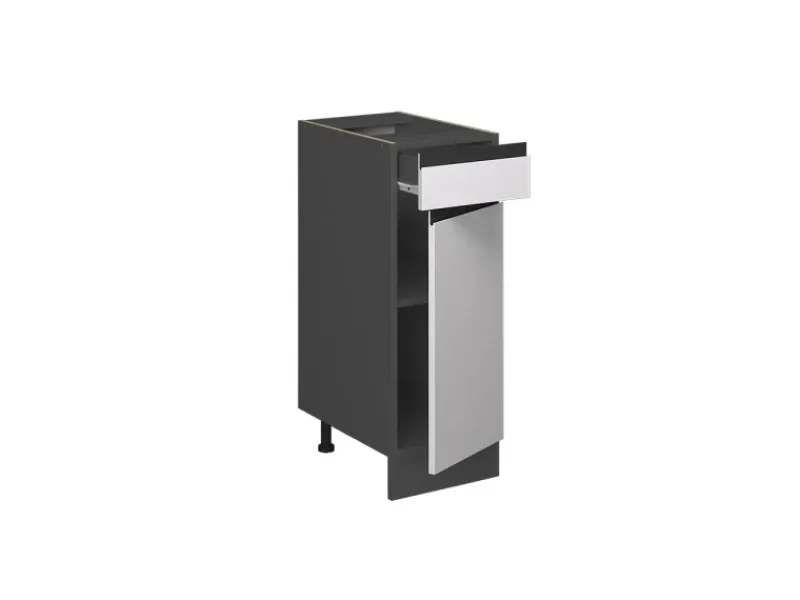 Best Vicco Küchenunterschrank R-Line /Anthrazit 30 cm J-Shape ohne Arbeitsplatte Weiß