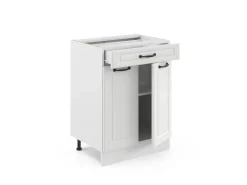 Outlet Vicco Küchenunterschrank R-Line Landhaus/ 60 cm mit Schublade ohne Arbeitsplatte Weiß