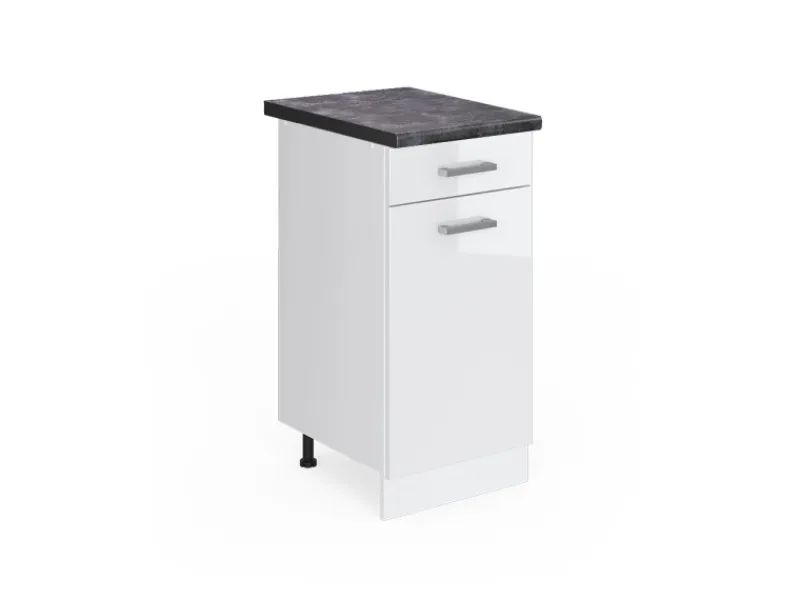 Vicco Küchenunterschrank R-Line Hochglanz/ 40 cm AP Anthrazit< Pfannen