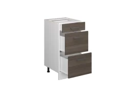 Küchenschränke<Vicco Küchenunterschrank R-Line Grau/Weiß 40 cm mit Schubladen ohne Arbeitsplatte