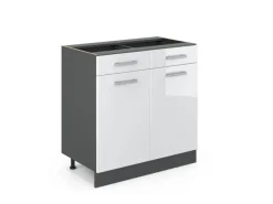 Vicco Küchenunterschrank R-Line Hochglanz 80 cm ohne Arbeitsplatte< Küchenschränke