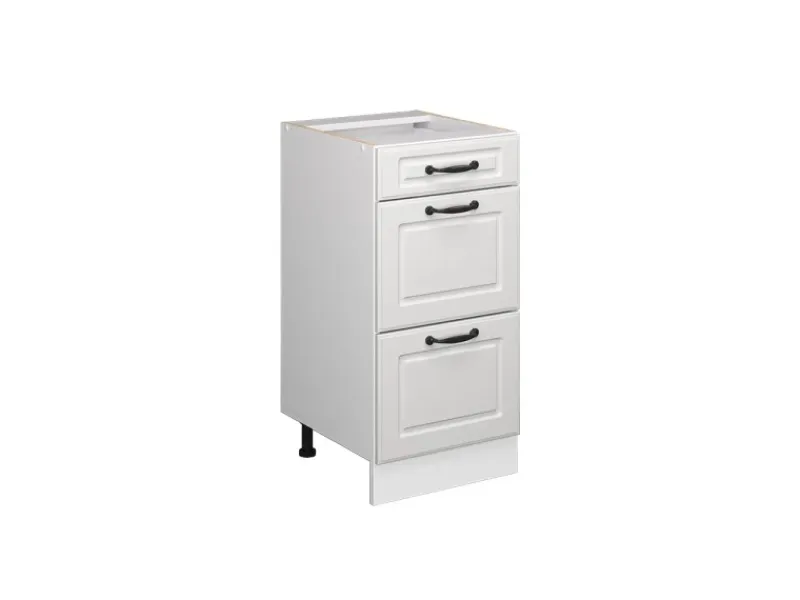 Clearance Vicco Küchenunterschrank R-Line Landhaus/ 40 cm mit Schubladen ohne Arbeitsplatte Weiß