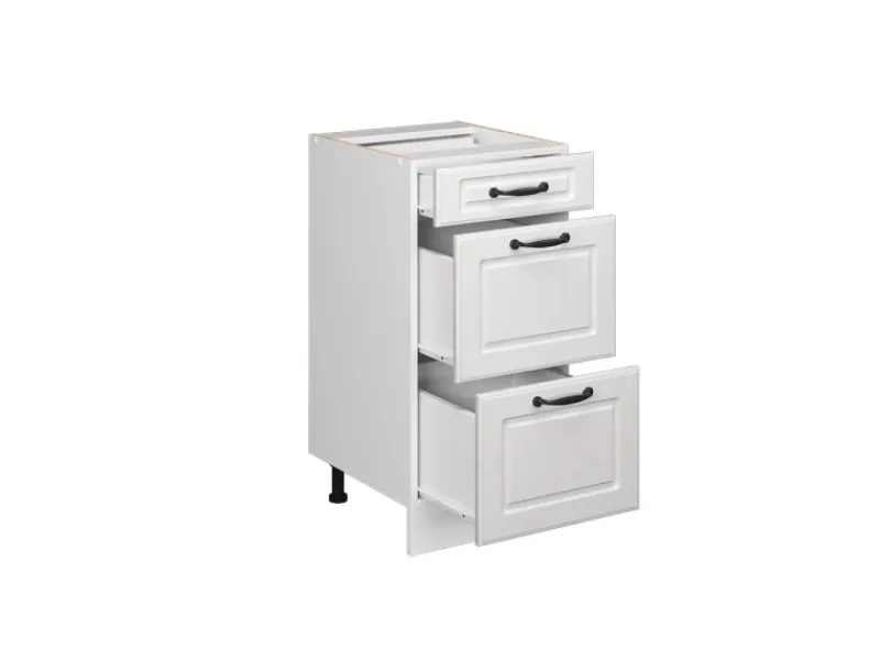 Clearance Vicco Küchenunterschrank R-Line Landhaus/ 40 cm mit Schubladen ohne Arbeitsplatte Weiß