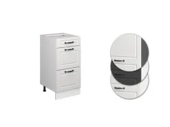 Clearance Vicco Küchenunterschrank R-Line Landhaus/ 40 cm mit Schubladen ohne Arbeitsplatte Weiß