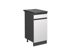 Vicco Küchenunterschrank R-Line Schubladenschrank für die Küche /Anthrazit 40 cm AP Anthrazit< Pfannen