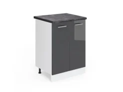 Hot Vicco Küchenunterschrank R-Line Hochglanz/Weiß 60 cm AP Anthrazit